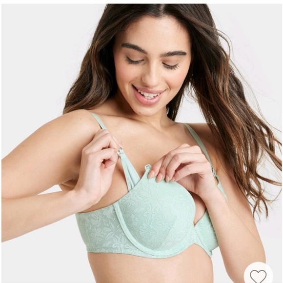 NWT Women's Nursing lightly lined full coverage Lace T-Shirt Bra - Auden 32D - Picture 3 of 8